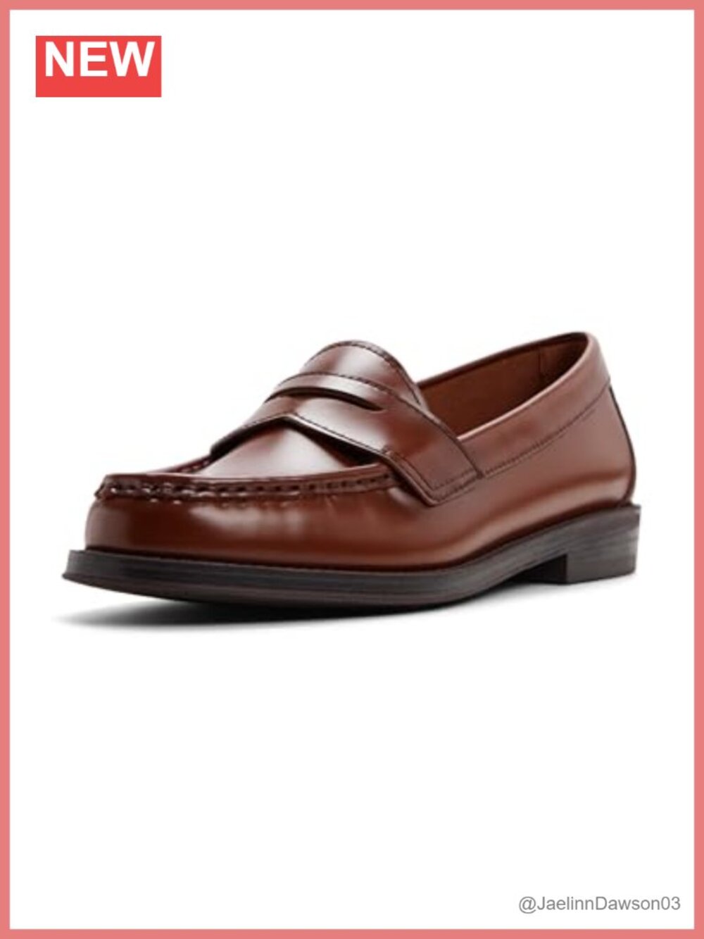 Women's Leather Penny Loafers - Classic Slip-On Flats, Flat Heel, Round Toe,